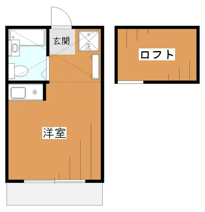 エミュー久米川 1階階 間取り