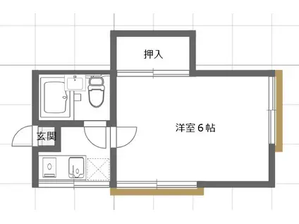 コーポ原田(1K/1階)の間取り写真