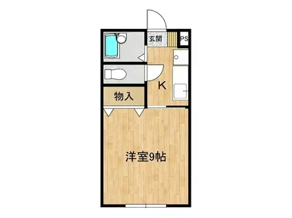 プロスター梅香(1K/1階)の間取り写真