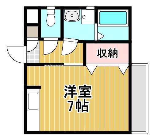 みほ・コーポII(1K/2階)の間取り写真