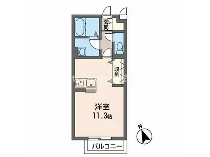 GRANJU(ワンルーム/1階)の間取り写真