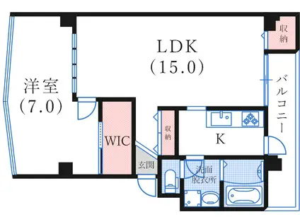 幸和マンション(1LDK/3階)の間取り写真