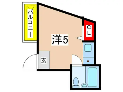 メゾン日吉(ワンルーム/2階)の間取り写真