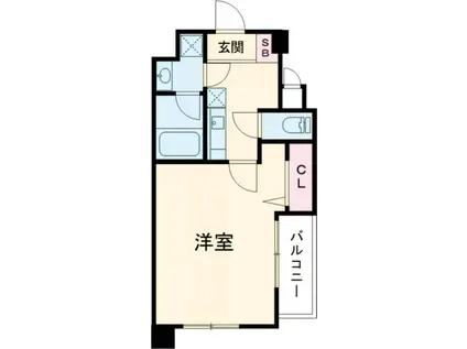 LIVEMAX MOON(1K/2階)の間取り写真