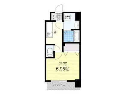 フォーリアライズ難波シエロ(1K/2階)の間取り写真