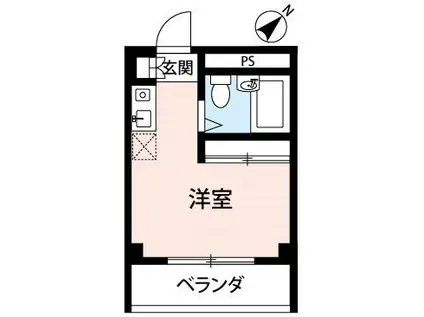 マンションタキク(ワンルーム/3階)の間取り写真