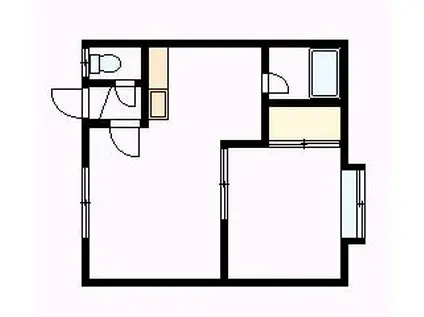 新都ハイツ16(1LDK/1階)の間取り写真