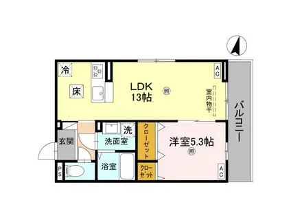 ボヌールメゾンKASUGAII(1LDK/1階)の間取り写真