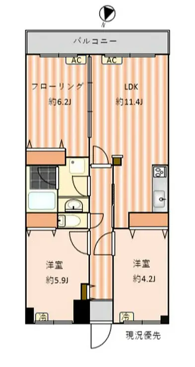 ライオンズガーデン戸塚 8階階 間取り