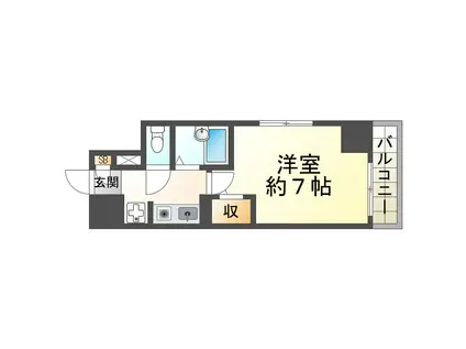 フェニックスK1(1K/5階)の間取り写真