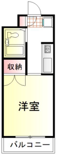 マンションまつもと(1K/1階)の間取り写真