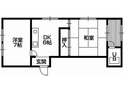 平賀マンション(1K/2階)の間取り写真