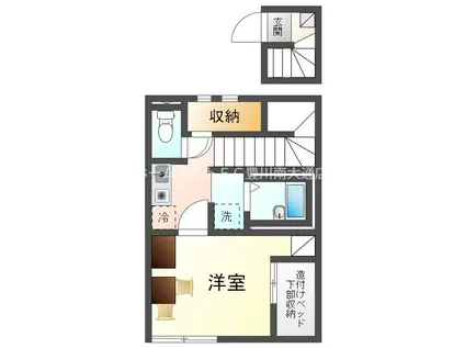 レオネクストベルウィン(1K/2階)の間取り写真