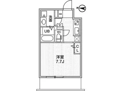 LA DOUCEUR江坂II(1K/3階)の間取り写真