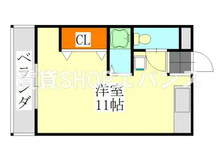 オネスティー大久保弐番館(ワンルーム/3階)の間取り写真