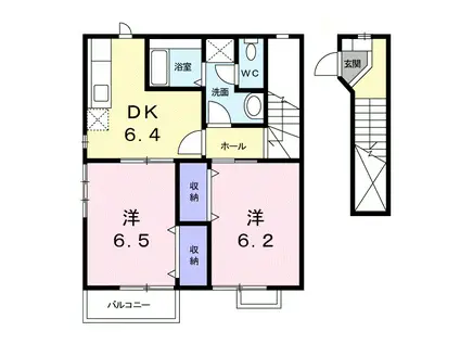 グレイス・フル・エンブレスGII(1LDK/2階)の間取り写真