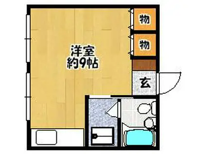 ハイランド21(ワンルーム/1階)の間取り写真