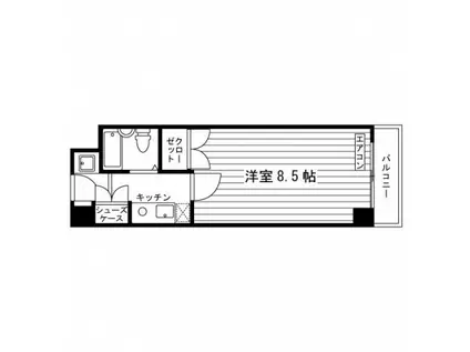 学生会館 UNI EMEAL 京都伏見(1K/2階)の間取り写真