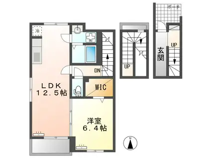 E STAGE Ⅲ(1LDK/3階)の間取り写真