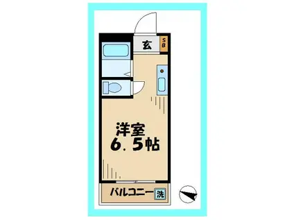 ゴールデンハイツ(1K/1階)の間取り写真