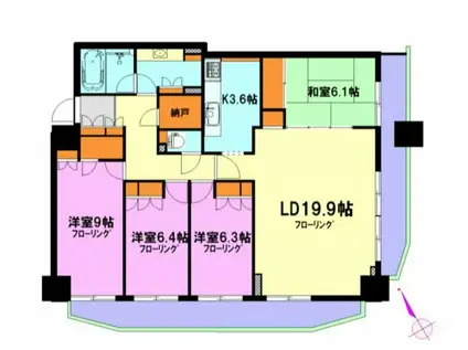 スカイスクエア川口(4LDK/24階)の間取り写真