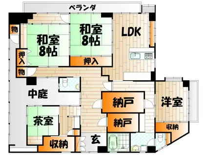 メゾン黒瀬(4LDK/3階)の間取り写真