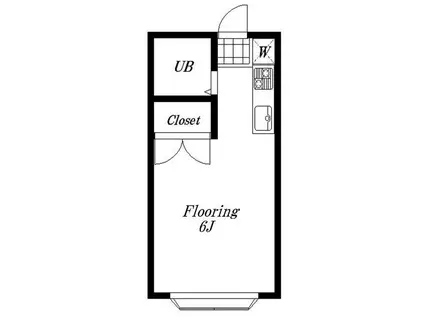 シャリマール北沢(ワンルーム/2階)の間取り写真