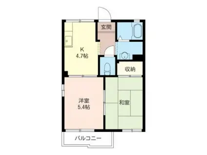 ノガワレジデンス(2K/2階)の間取り写真