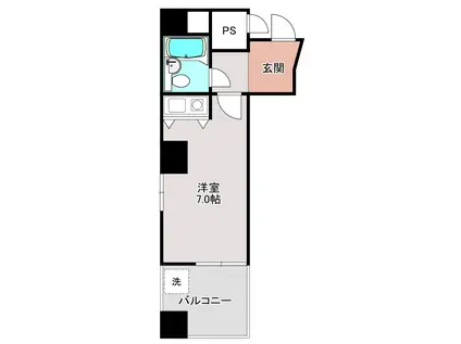 朝日プラザ国分町(ワンルーム/9階)の間取り写真
