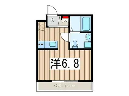 ビーナスコートIII(ワンルーム/1階)の間取り写真