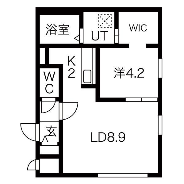 プロスペリタ(1LDK/3階)の間取り写真