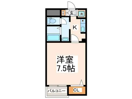 メゾン・ド・ウェルフェア(1K/5階)の間取り写真