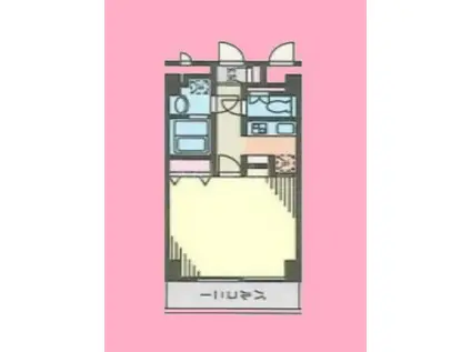 サーティーフォービル(1K/6階)の間取り写真