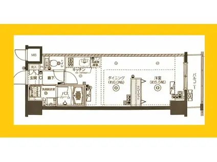 フェニックス新横濱クアトロ(1DK/10階)の間取り写真