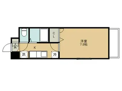 トライアムフ仙台(1K/7階)の間取り写真