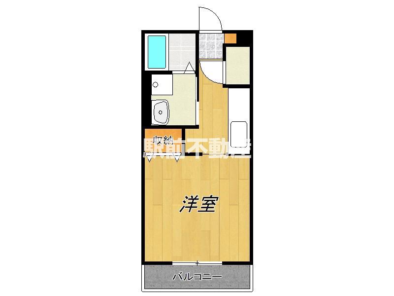 カトレア中原ST(1K/1階)の間取り写真