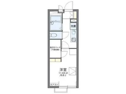 レオパレスCHACO(1K/3階)の間取り写真