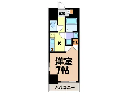 クレヴィスタ名駅南(1K/3階)の間取り写真