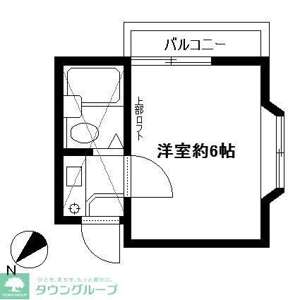 サンパレスJOY(1K/2階)の間取り写真