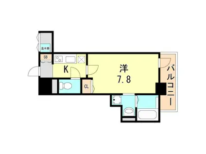 W-STYLE神戸(1K/3階)の間取り写真