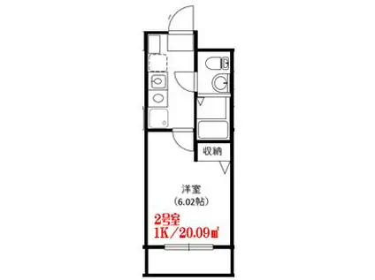 リアン駅前マンション(1K/1階)の間取り写真