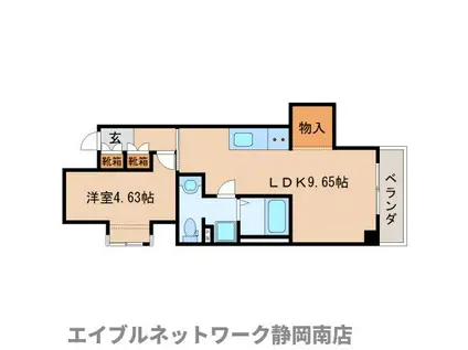 エスカイア南町(1LDK/7階)の間取り写真