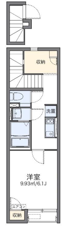 レオネクストソフィア(1K/1階)の間取り写真