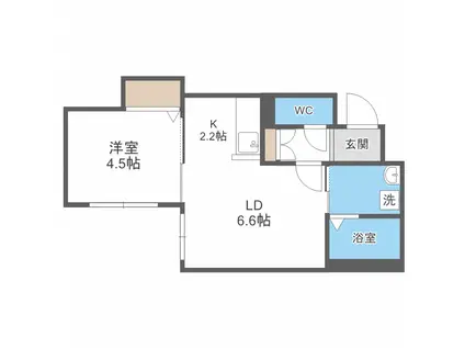 シェリールオアーゼ(1LDK/1階)の間取り写真