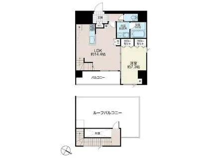 イゾラセレーナ目黒(1LDK/9階)の間取り写真