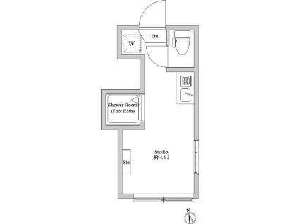 アーバンプレイス阿佐ヶ谷北(ワンルーム/1階)の間取り写真