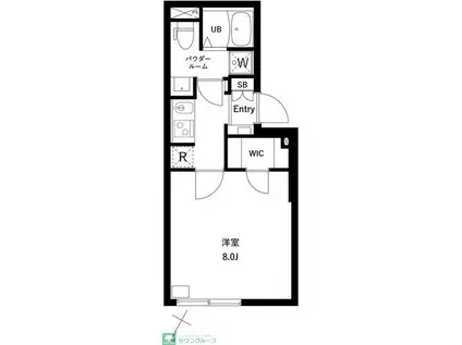 コンポジット千駄木ヒルトップ(1K/3階)の間取り写真