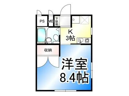 本郷マンション(1K/2階)の間取り写真