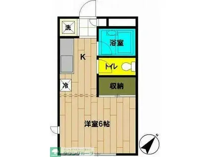 HOMEYハイツ(1K/2階)の間取り写真