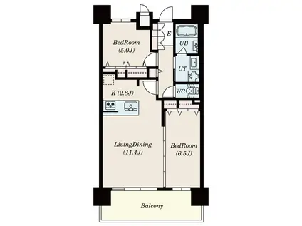 S-RESIDENCE本郷II(2LDK/9階)の間取り写真